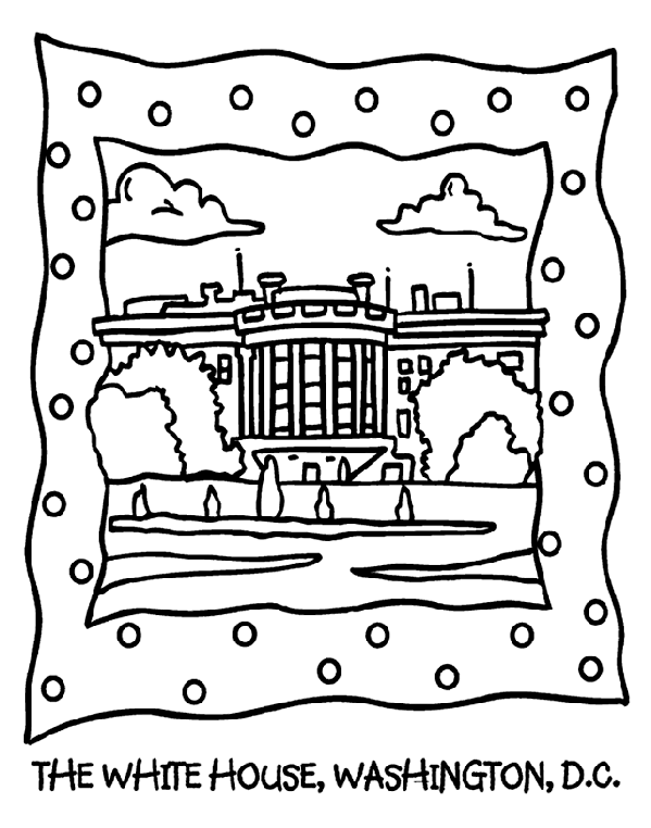 The White House Coloring Page